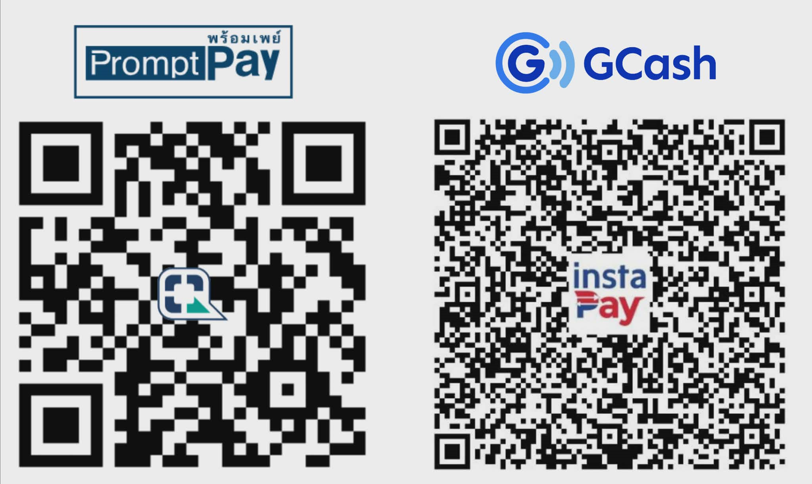 QR CODES for DONATION - no bg
